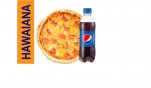 Combo pizza hawuaiana+pepsi 355ml..........
