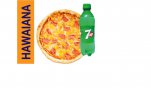 Combo pizza hawuaiana+7up 355ml............